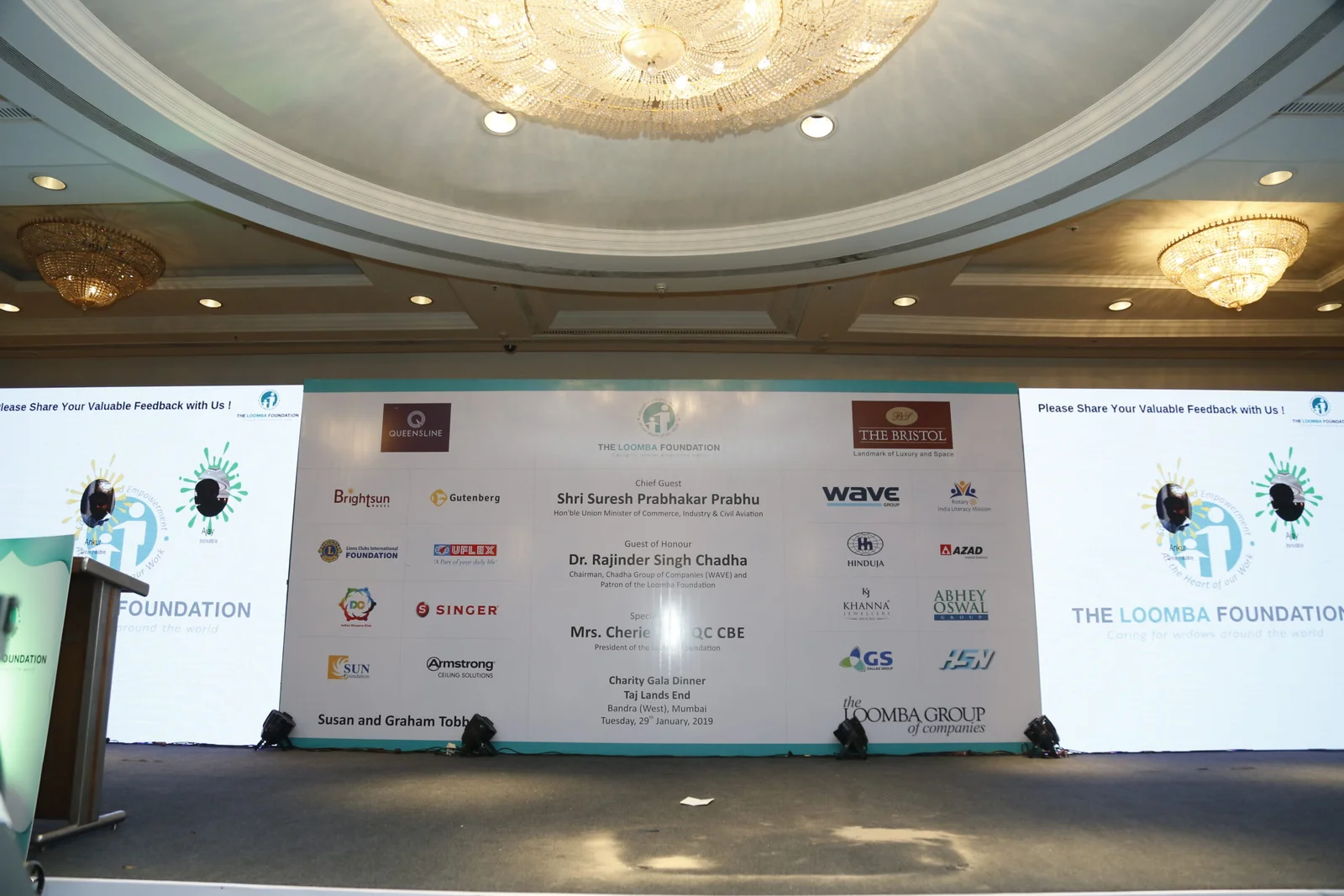 Loomba Foundation holds charity dinner to raise funds for widows